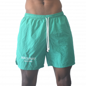Awaken sight with the perfect shimmering mediterranean turquoise shorts